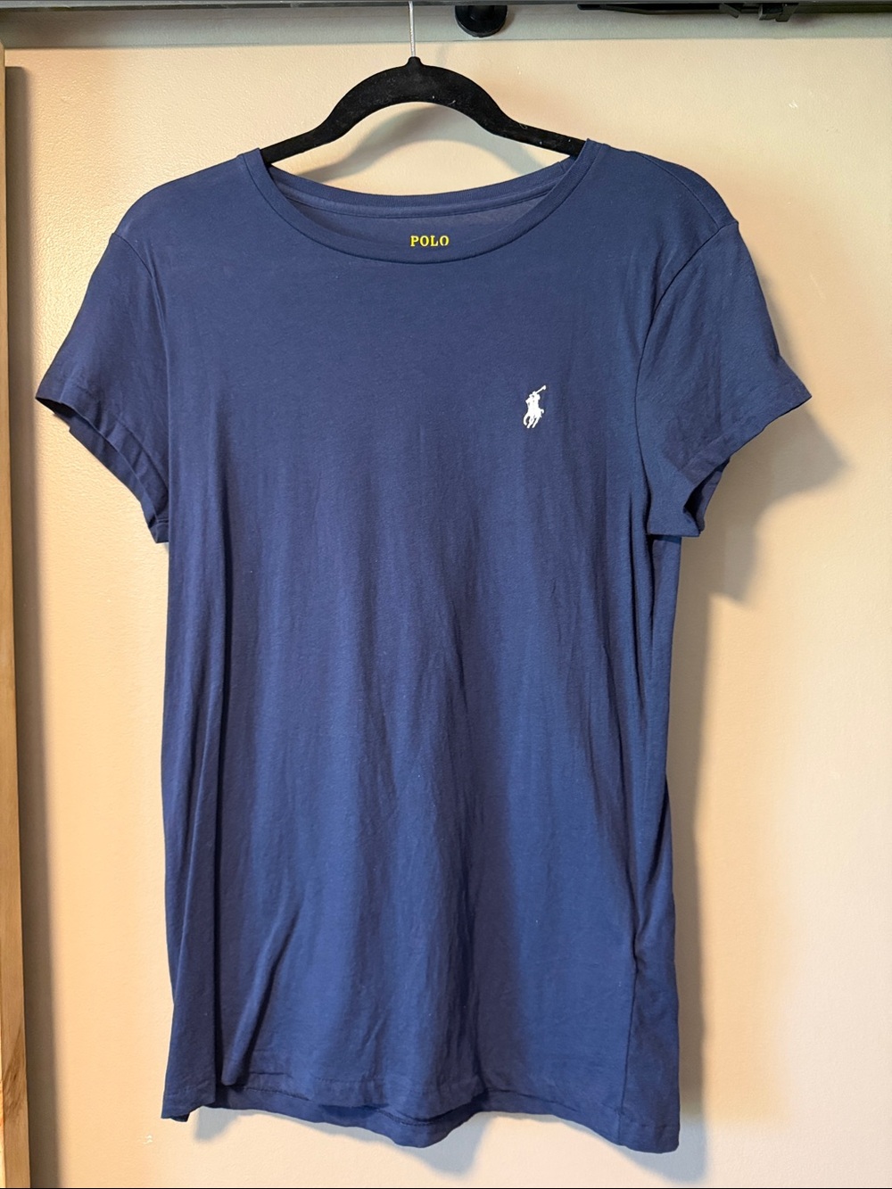 Polo by Ralph Lauren Women's Navy Short-Sleeve Crew Tee with White Pony